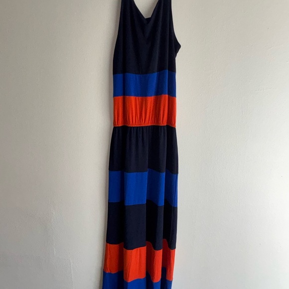 Enfocus Studio Navy Sleeveless Draped Maxi Dress - Picture 7 of 7